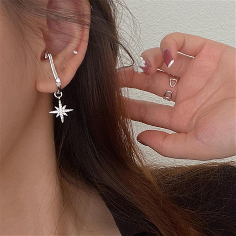 Real 925 Sterling Silver Crystal Star Clip Earrings for Women Girl Ear Cuff Fashion Wedding Party Jewelry Brincos Gift
Real 925 Sterling Silver Crystal Star Clip Earrings for Women Girl Ear Cuff Fashion Wedding Party Jewelry Brincos Gift