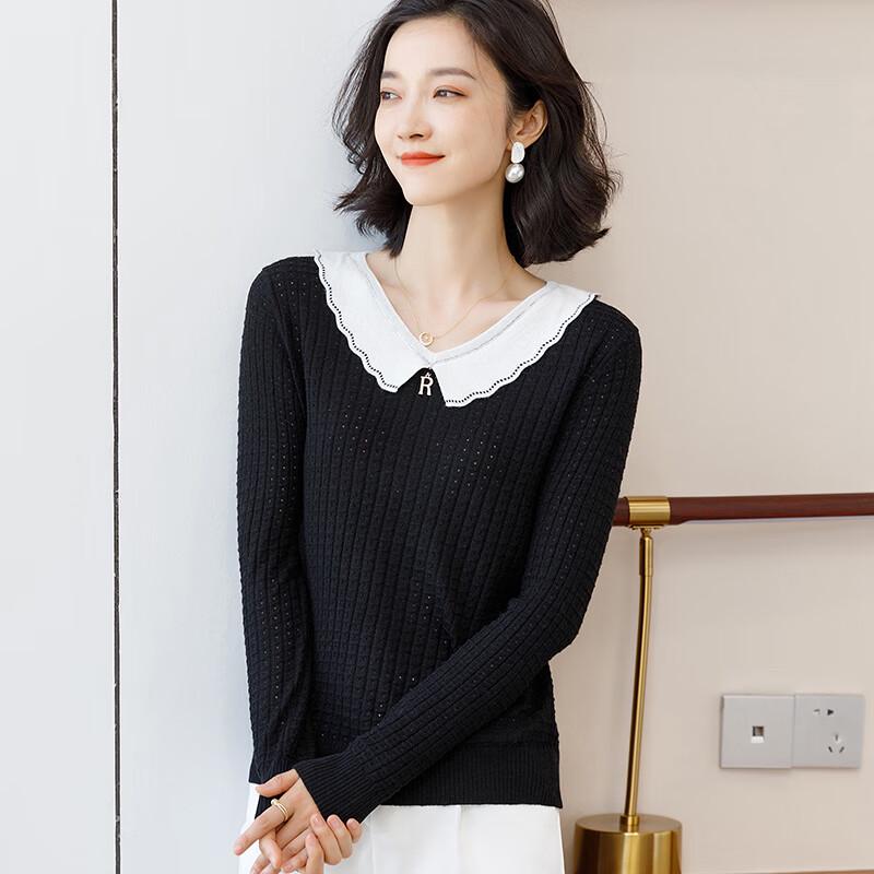 Женский пуловер вязаный свитер с кукольным воротником L
Женский пуловер вязаный свитер с кукольным воротником L