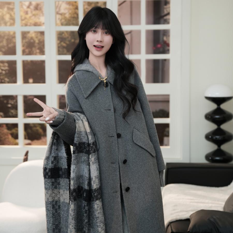 Осенне-зимний темпераментный костюмный воротник однобортный свободный и универсальный шерстяной жакет длиной до колена 188 M
Осенне-зимний темпераментный костюмный воротник однобортный свободный и универсальный шерстяной жакет длиной до колена 188 M