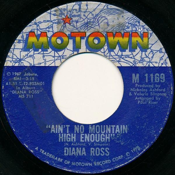 7inch Record DIANA ROSS Aint No Mountain High Enough Can M1169 Motown 1970 US SoulFunk Used
7inch Record DIANA ROSS Aint No Mountain High Enough Can M1169 Motown 1970 US SoulFunk Used