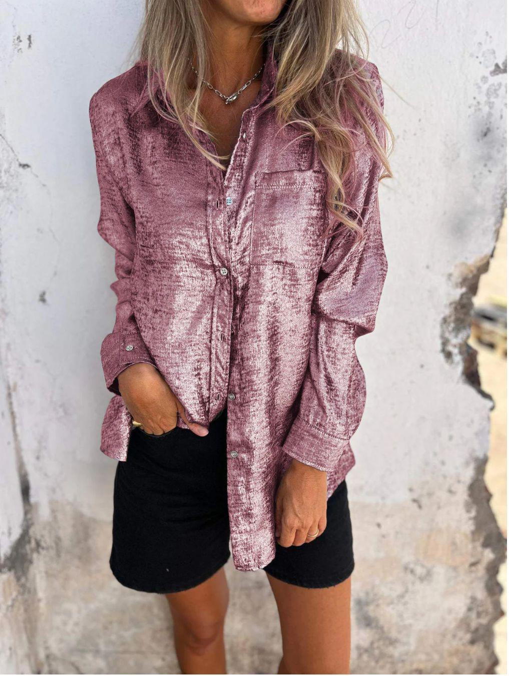 2026 European Spring Women s Casual Suede Lapel Shirt 4XL рожевий
2026 European Spring Women s Casual Suede Lapel Shirt 4XL рожевий