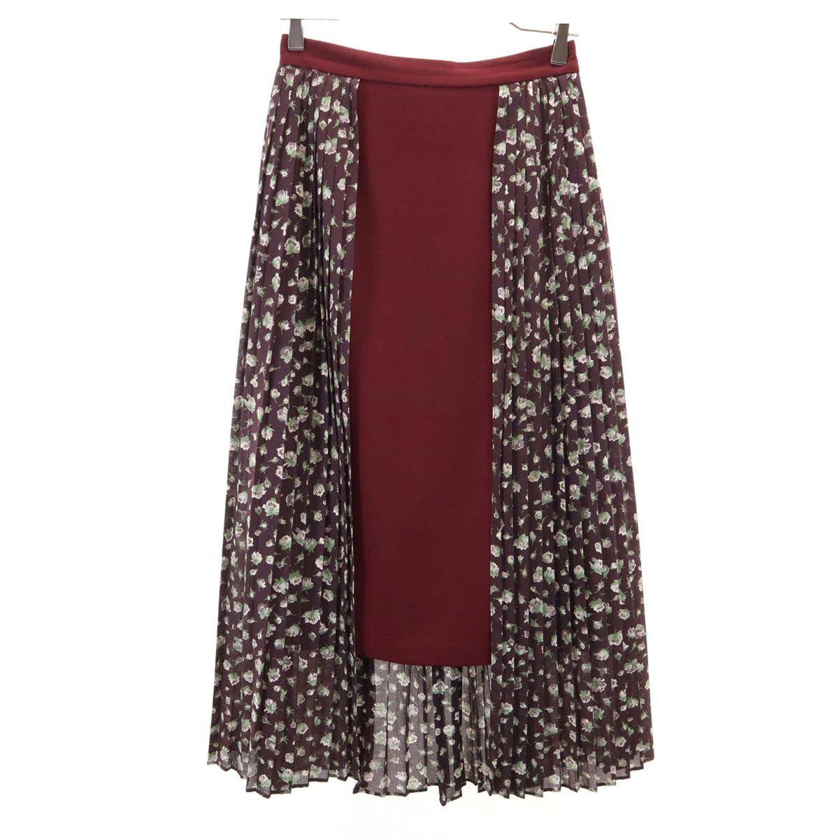 CLANE Midi length Drop Flower Pleated Layered skirt 2 Brown x Bordeaux Women Used
CLANE Midi length Drop Flower Pleated Layered skirt 2 Brown x Bordeaux Women Used