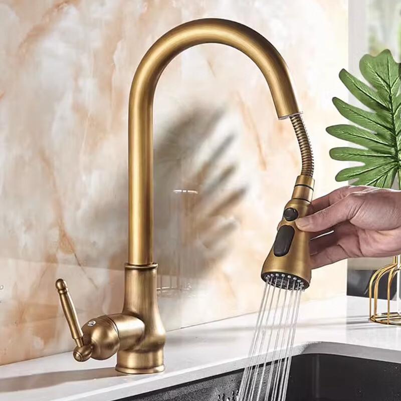Antique Brass Kitchen Sink Faucet
Antique Brass Kitchen Sink Faucet