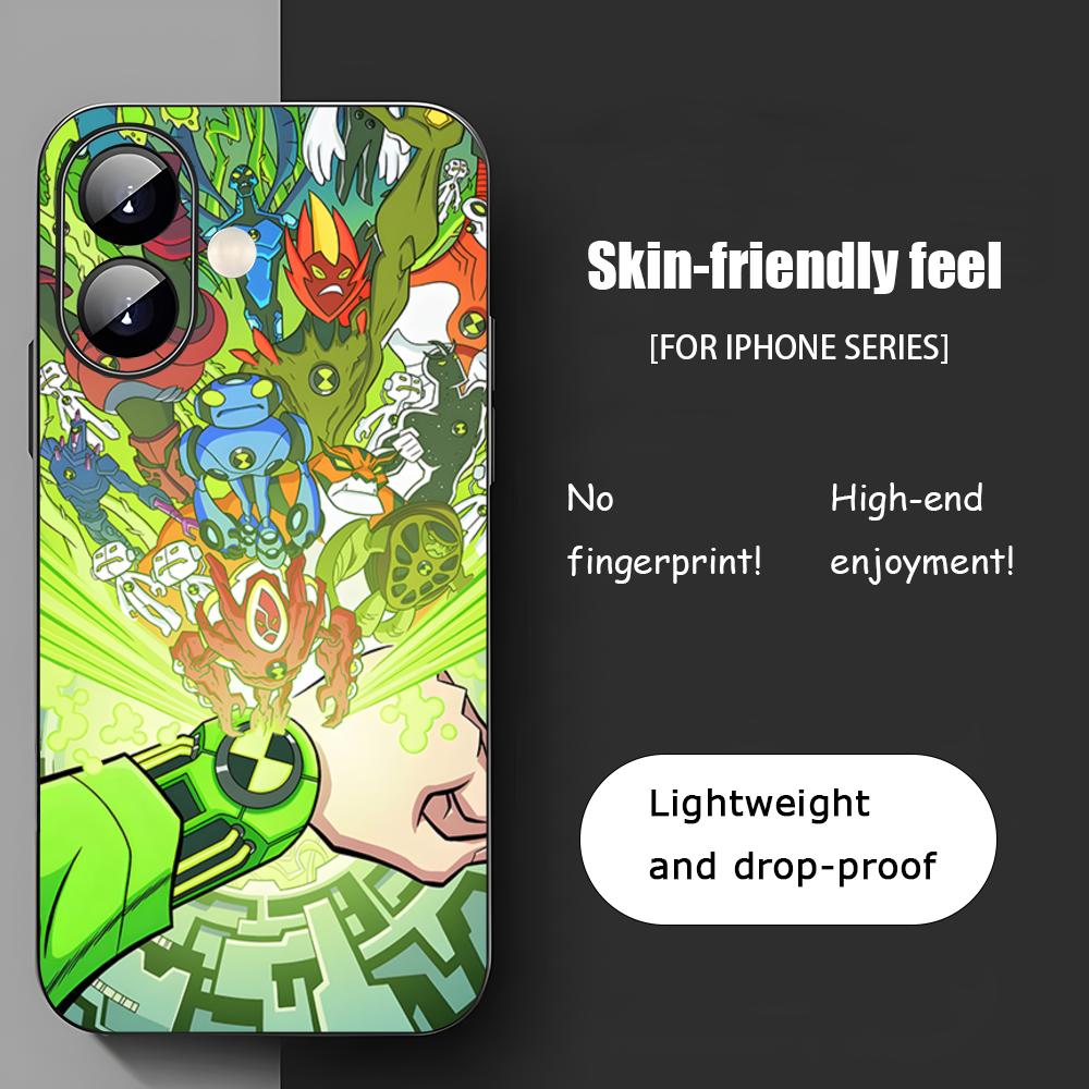 Popular Cartoon Ben 10 Cool Phone Case For iPhone 16 15 14 13 12 11 X XR XS 8 Plus Mini Pro Max Soft black Shockproof Cover iPhone 14 Plus
Popular Cartoon Ben 10 Cool Phone Case For iPhone 16 15 14 13 12 11 X XR XS 8 Plus Mini Pro Max Soft black Shockproof Cover iPhone 14 Plus