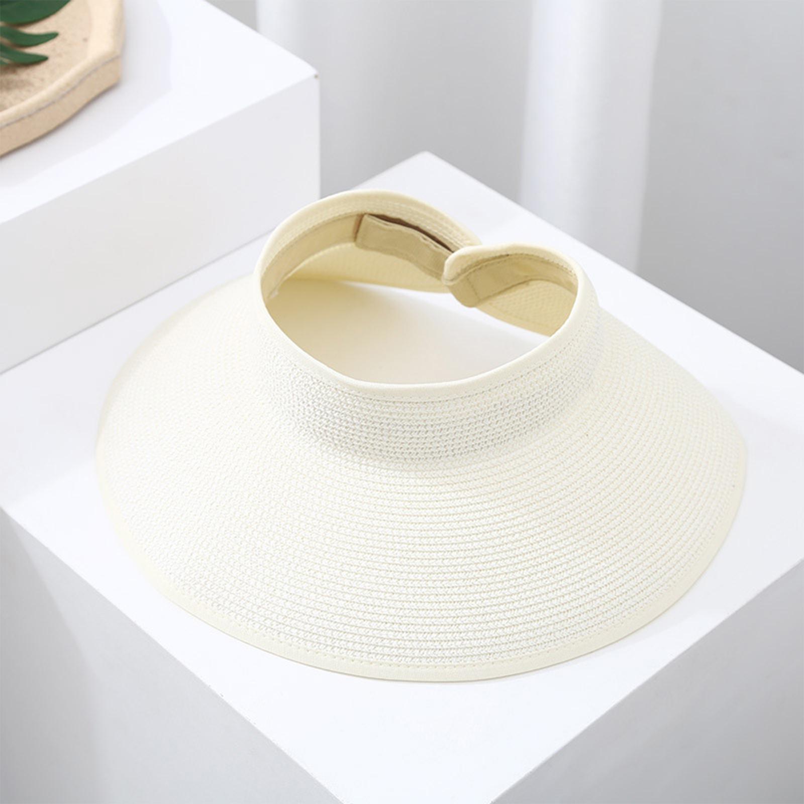 Wide Brim Sun Visor Hat for Women Lightweight Foldable UV Protection Straw Beach Hat Adjustable Open Top Design One Size білий
Wide Brim Sun Visor Hat for Women Lightweight Foldable UV Protection Straw Beach Hat Adjustable Open Top Design One Size білий