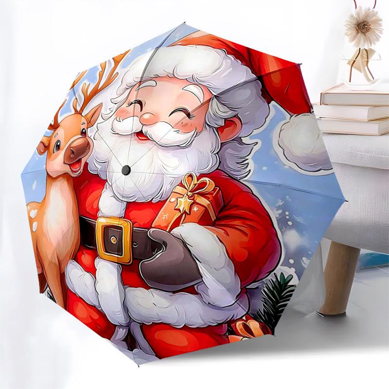 1pc Christmas Santa Claus Deer Automatic Opening/Closing Umbrella, Portable Folding Design, 8 Bone Iron Frame, Outdoor, Festive Gift for Fans, Travele
1pc Christmas Santa Claus Deer Automatic Opening/Closing Umbrella, Portable Folding Design, 8 Bone Iron Frame, Outdoor, Festive Gift for Fans, Travele