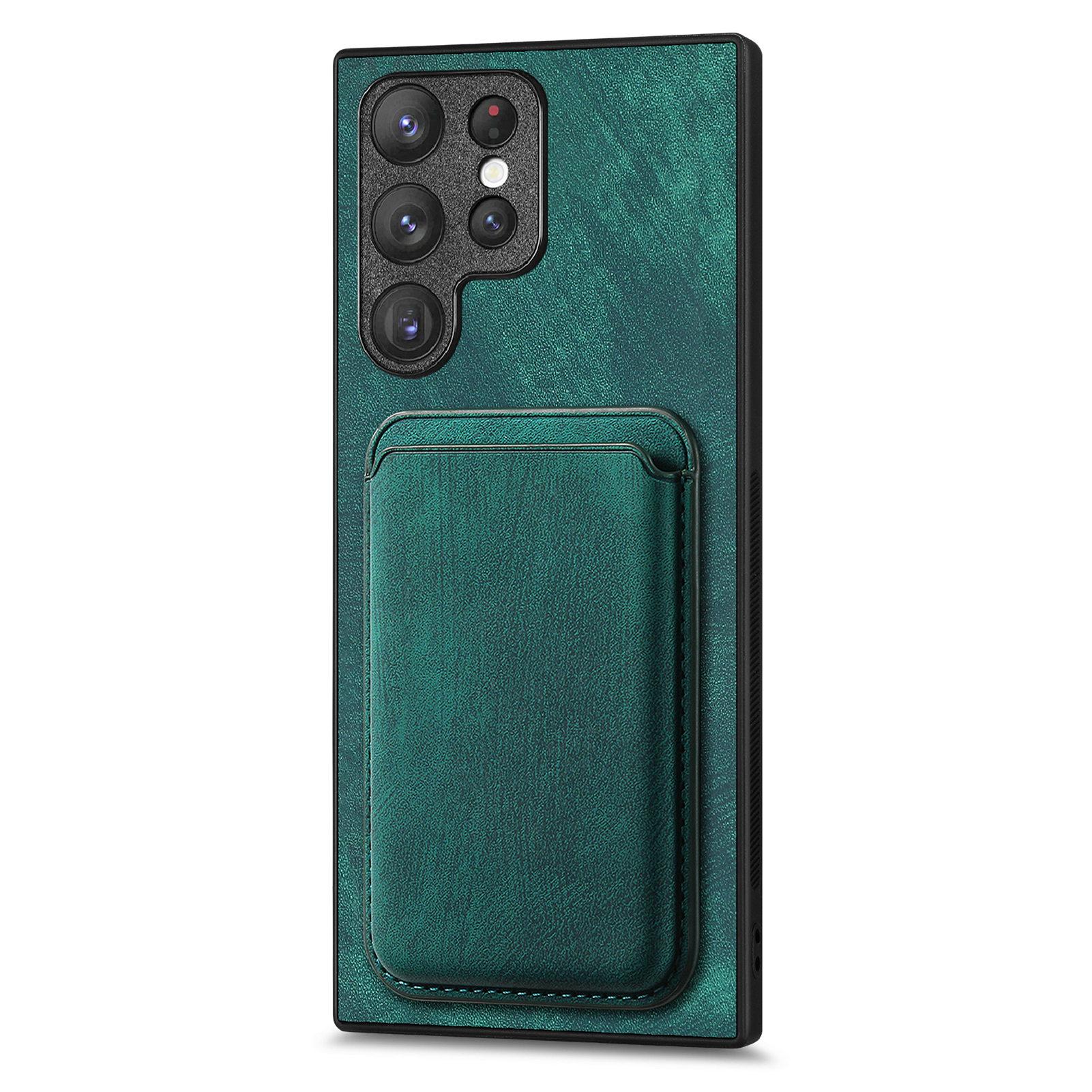 For Samsung Galaxy S22 Ultra 5G Case Compatible with MagSafe Leather Back Cover with Detachable Card Holder Green
For Samsung Galaxy S22 Ultra 5G Case Compatible with MagSafe Leather Back Cover with Detachable Card Holder Green
