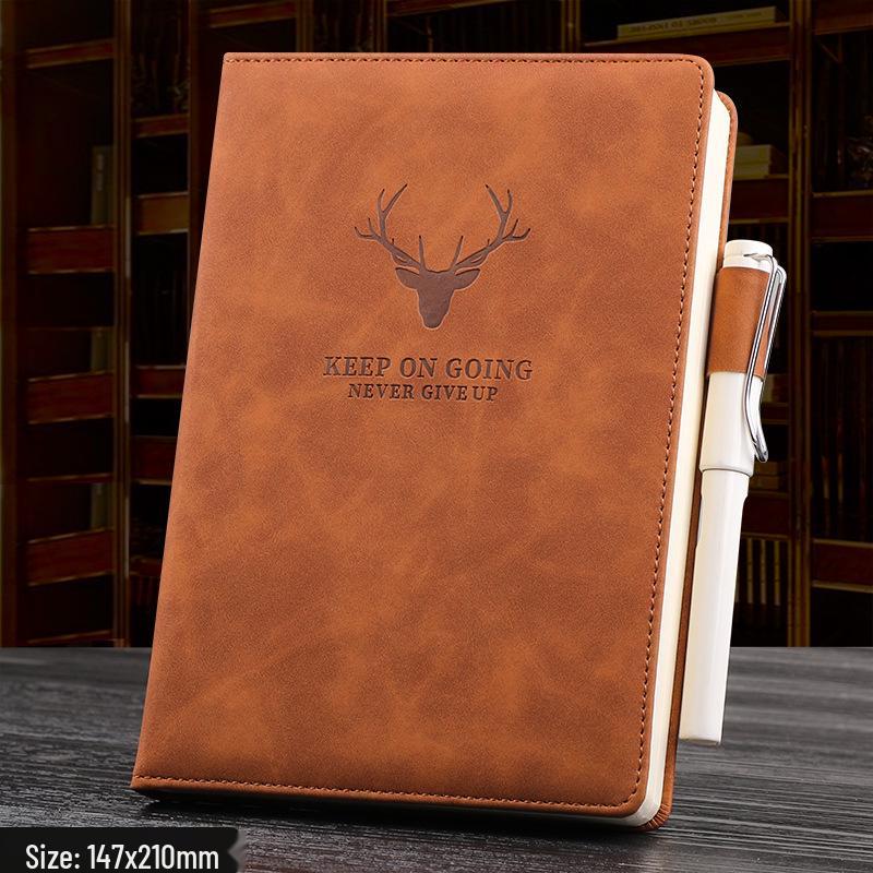 A5 Leather-Covered Journal for Students and Business Meetings A5 коричневий
A5 Leather-Covered Journal for Students and Business Meetings A5 коричневий
