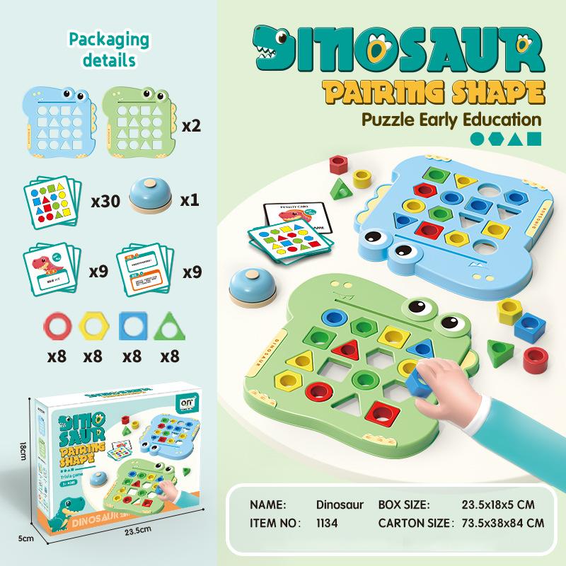 Dinosaurs Collide, Geometric Shapes Pair, Puzzle Thinking Training, Parent-Child Early Education, Interactive Tabletop Game Toys
Dinosaurs Collide, Geometric Shapes Pair, Puzzle Thinking Training, Parent-Child Early Education, Interactive Tabletop Game Toys