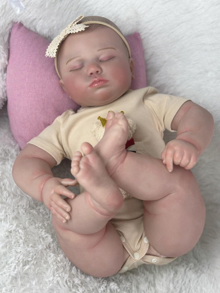 BZDOLL Реалистичная 60 см спящая возрожденная кукла с ручной росписью 3D-кожей, 24-дюймовая мягкая силиконовая новорожденная Бебе Милая Одевалка Игрушечная Девочка Подарок на День Рождения
BZDOLL Реалистичная 60 см спящая возрожденная кукла с ручной росписью 3D-кожей, 24-дюймовая мягкая силиконовая новорожденная Бебе Милая Одевалка Игрушечная Девочка Подарок на День Рождения