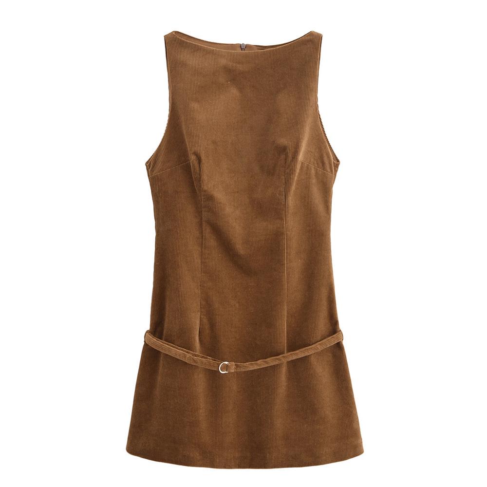 2024 Autumn/Winter European & American Style Corduroy Belted Dress for Women XS верблюд
2024 Autumn/Winter European & American Style Corduroy Belted Dress for Women XS верблюд