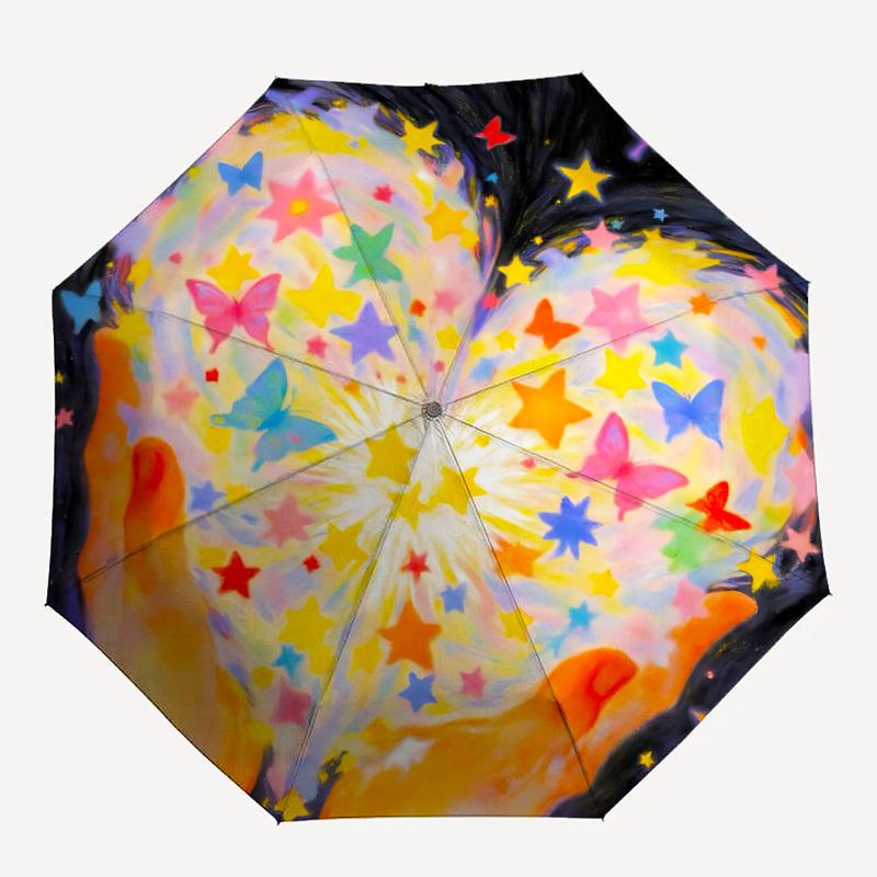 1pc Butterfly Stars Automatic Open/Close Umbrella Compact Folding Umbrella, All-Season Portable Umbrella for Women/Men084
1pc Butterfly Stars Automatic Open/Close Umbrella Compact Folding Umbrella, All-Season Portable Umbrella for Women/Men084