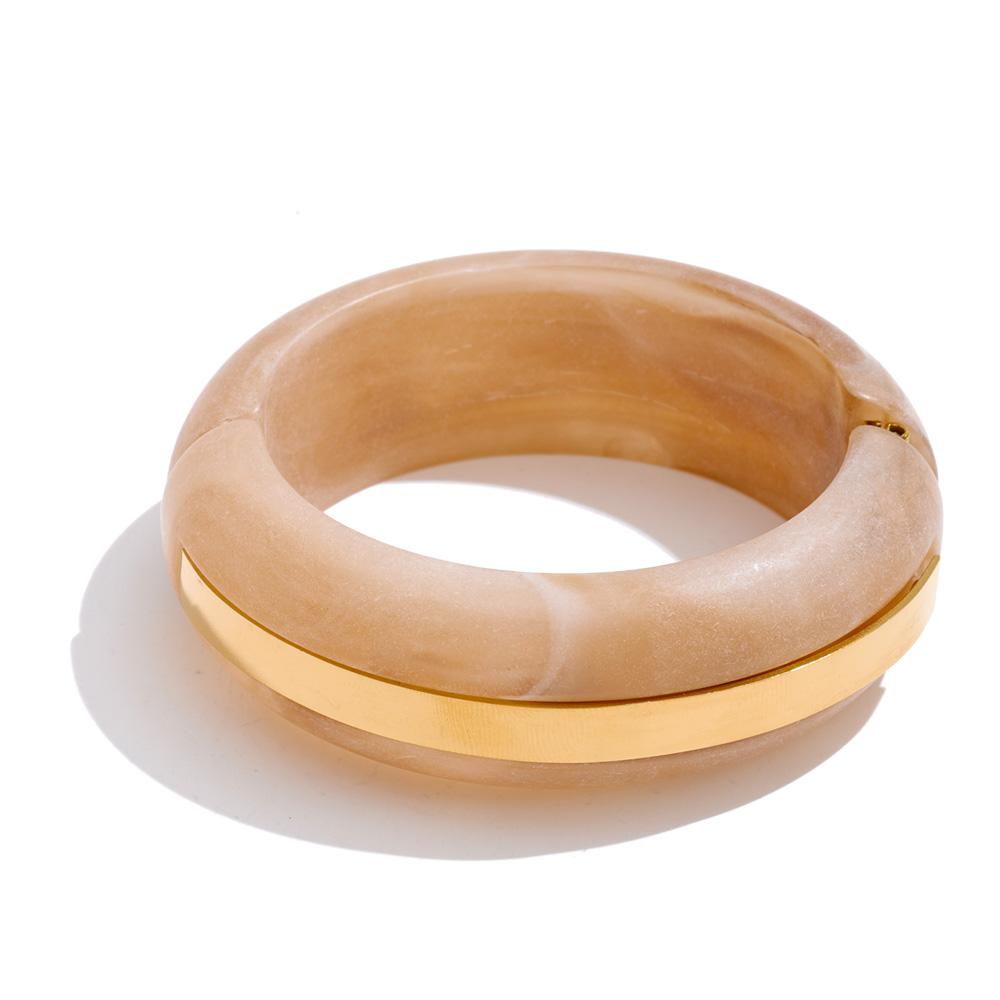 Yhpup 63mm Matte Color Acrylic Resin Round Thick Wrist Bracelet Bangle Waterproof Stainless Steel Summer Statement Big Jewelry
Yhpup 63mm Matte Color Acrylic Resin Round Thick Wrist Bracelet Bangle Waterproof Stainless Steel Summer Statement Big Jewelry