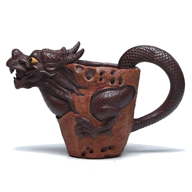 240 мл изысканный исинский фиолетовый глинистый чайный кувшин ручной работы с ручкой дракона, чашка правосудия, красивый китайский чайный сервиз «Цзыша» высокого класса
240 мл изысканный исинский фиолетовый глинистый чайный кувшин ручной работы с ручкой дракона, чашка правосудия, красивый китайский чайный сервиз «Цзыша» высокого класса