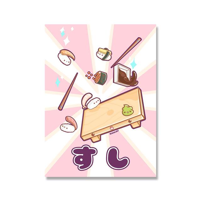 Японский кавайный рамэн, суши, мяч, холст, живопись, украшение для кухни, настенная картина, лапша, еда, постеры и принты для детей 21cm×30cm NoFrame
Японский кавайный рамэн, суши, мяч, холст, живопись, украшение для кухни, настенная картина, лапша, еда, постеры и принты для детей 21cm×30cm NoFrame