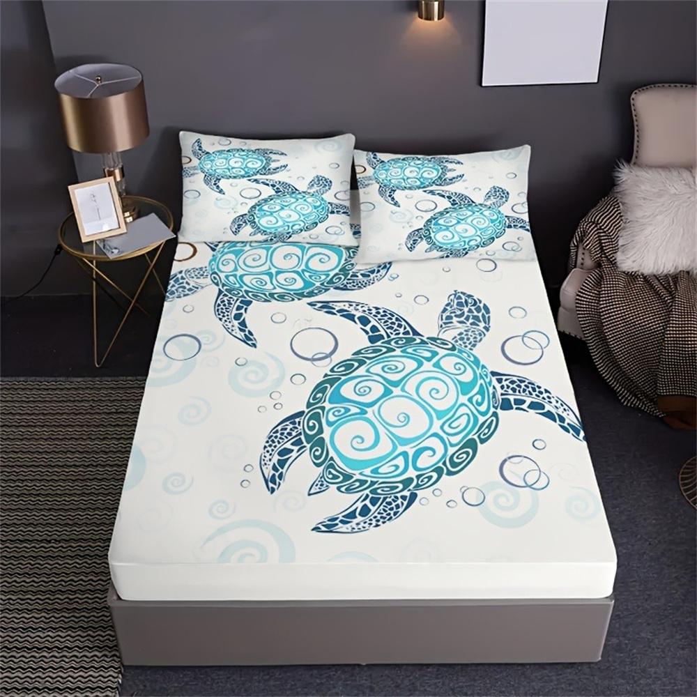 Fashion Style Sea Turtle Print Fitted Sheet Set Mattress Covers Comfortable Breathable Bedding Set With Deep Pocket For Bedroom Twin99x190cm бежевый
Fashion Style Sea Turtle Print Fitted Sheet Set Mattress Covers Comfortable Breathable Bedding Set With Deep Pocket For Bedroom Twin99x190cm бежевый