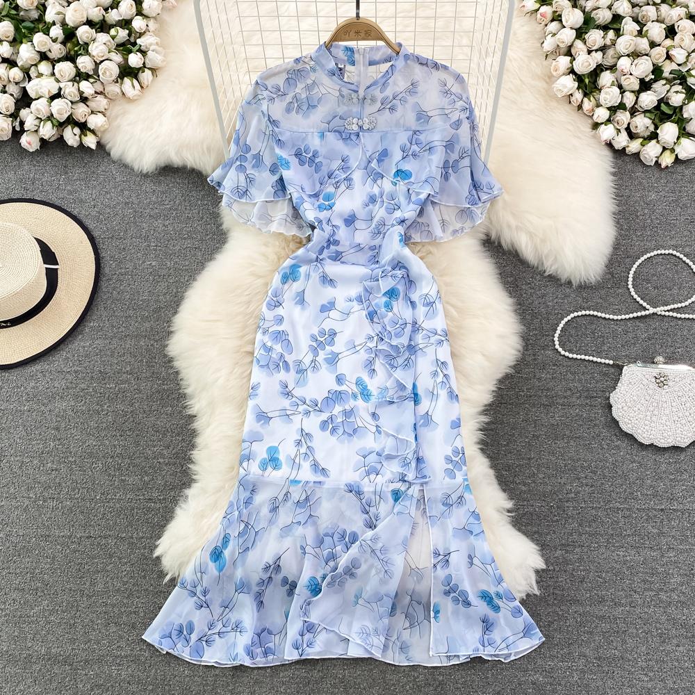 RUGOD Летнее платье Новое ретро-платье Cheongsam в китайском стиле Модное платье-стойка с воротником-стойкой в виде листа лотоса Slim Fit Шифон с цветочным принтом Пакет Бедро
RUGOD Летнее платье Новое ретро-платье Cheongsam в китайском стиле Модное платье-стойка с воротником-стойкой в виде листа лотоса Slim Fit Шифон с цветочным принтом Пакет Бедро