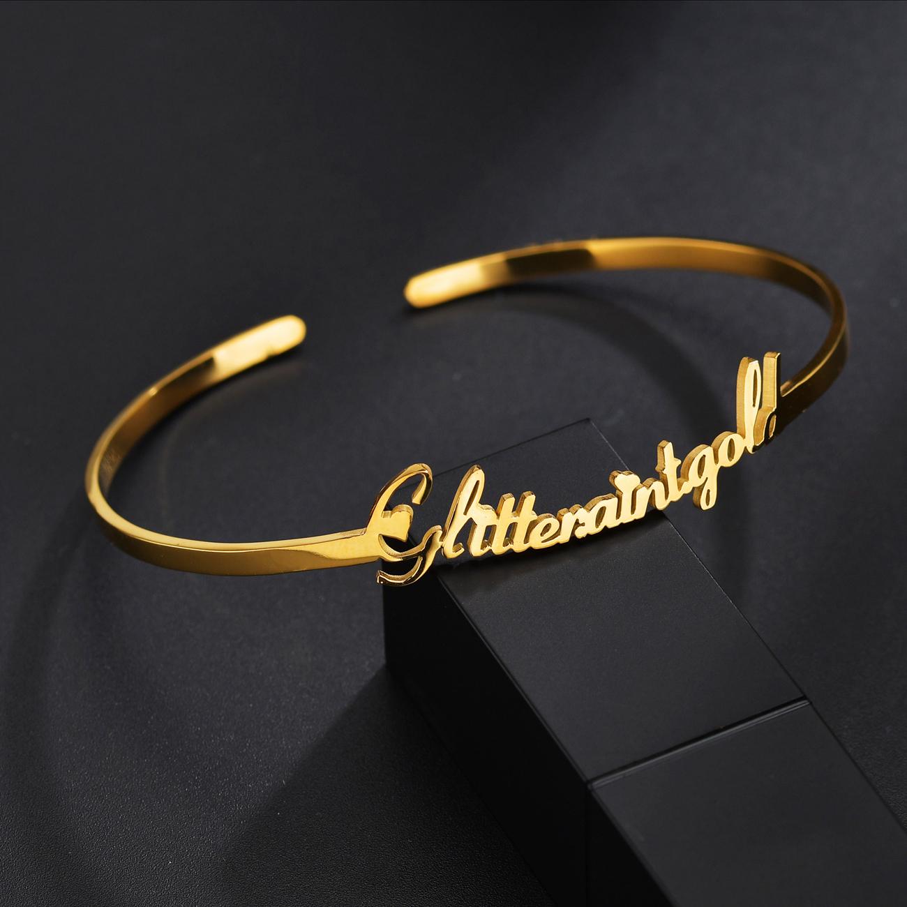 Atoztide 4cm Personalized Custom Name Bracelet for Women Men Stainless Steel Nameplate Big Cuff Bangles Birthday Jewelry Gift silver color
Atoztide 4cm Personalized Custom Name Bracelet for Women Men Stainless Steel Nameplate Big Cuff Bangles Birthday Jewelry Gift silver color