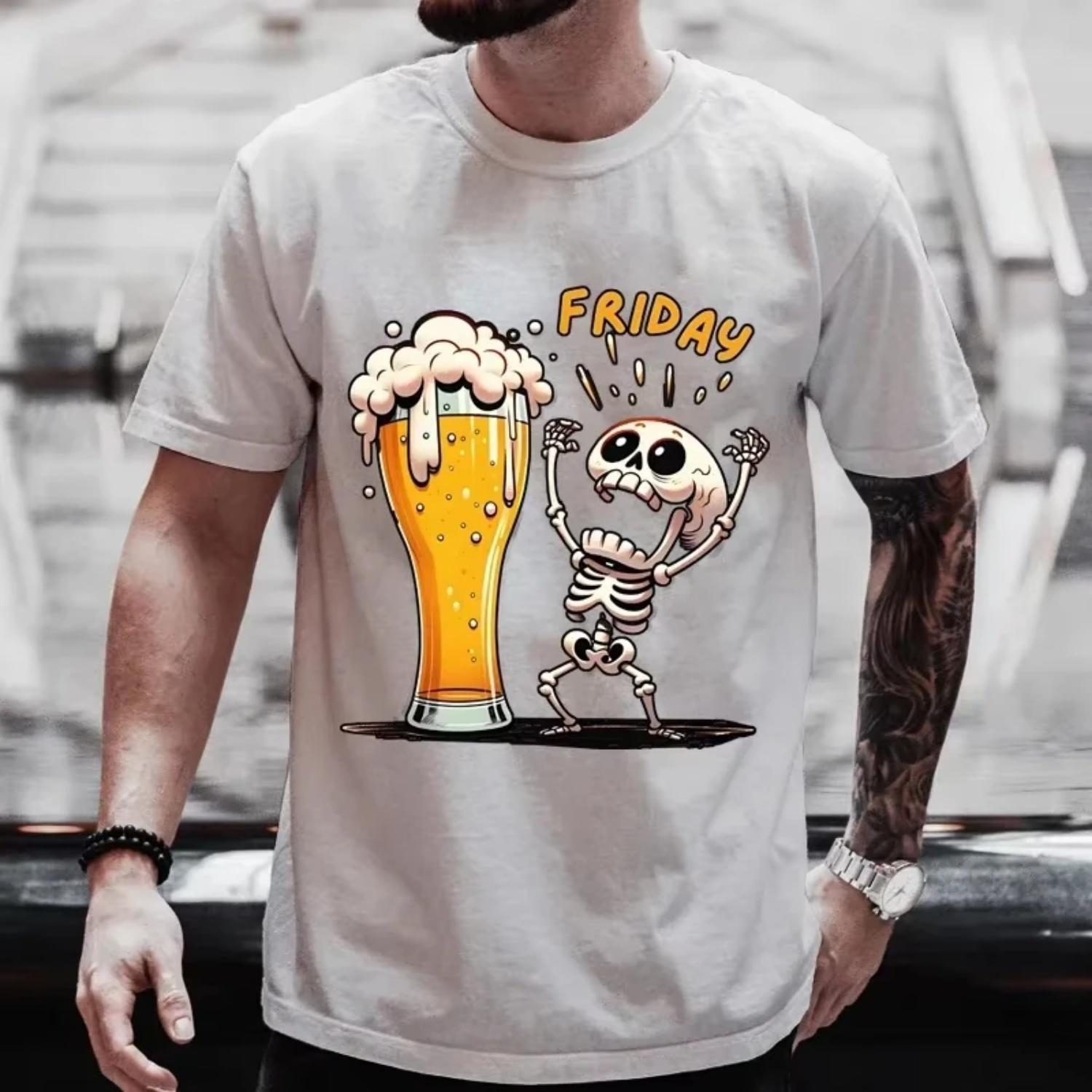 Men s Summer Beer T-Shirts Funny 3D Skull Print T Shirt for Man Fashion New Oversized T-shirt Casual O-neck Short Sleeve Tops XXXXXL різнокольоровий
Men s Summer Beer T-Shirts Funny 3D Skull Print T Shirt for Man Fashion New Oversized T-shirt Casual O-neck Short Sleeve Tops XXXXXL різнокольоровий