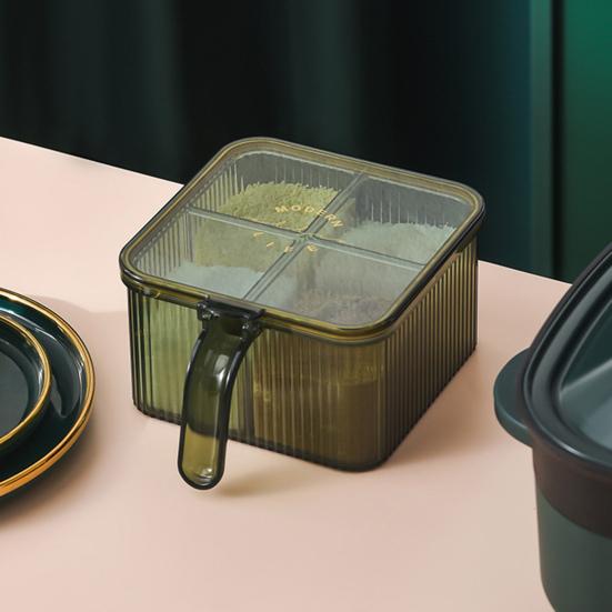 Специальный вариант с ложкой, большая вместимость, удобные 4 сетки, гладкая поверхность, коробка для приправ, кухонный гаджет, резервуар для приправы 
Специальный вариант с ложкой, большая вместимость, удобные 4 сетки, гладкая поверхность, коробка для приправ, кухонный гаджет, резервуар для приправы