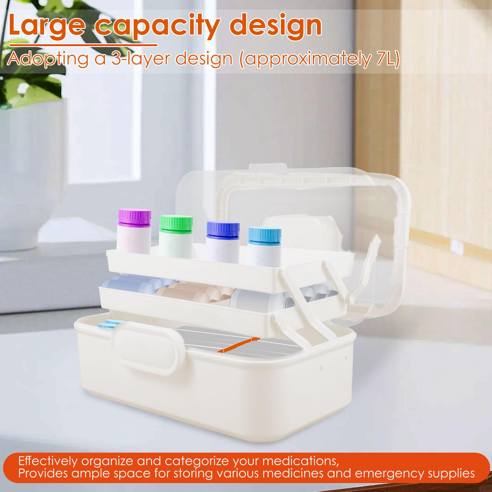 3 Layers Medicine Organizer Box Portable First Aid Kit Medicines Classification Pill Storage Large Capacity with Handle прозорий
3 Layers Medicine Organizer Box Portable First Aid Kit Medicines Classification Pill Storage Large Capacity with Handle прозорий