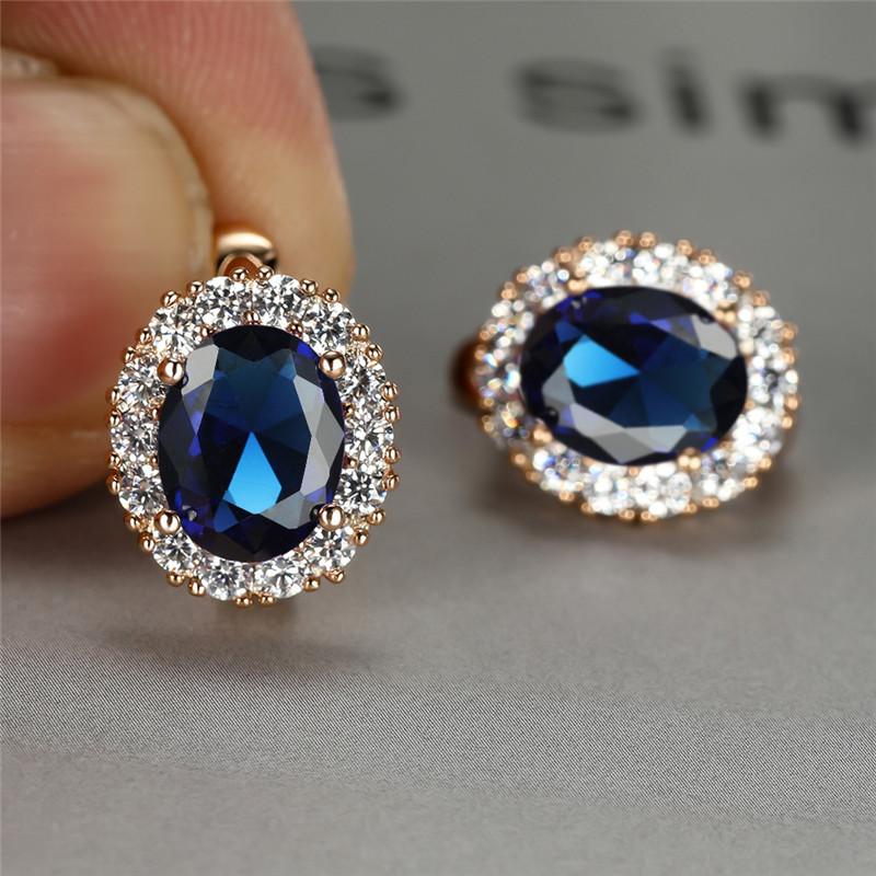 Изящные свадебные серьги с овальным кристаллом и красным цирконием, модные женские серьги из розового золота, свадебные украшения для женщин
Изящные свадебные серьги с овальным кристаллом и красным цирконием, модные женские серьги из розового золота, свадебные украшения для женщин