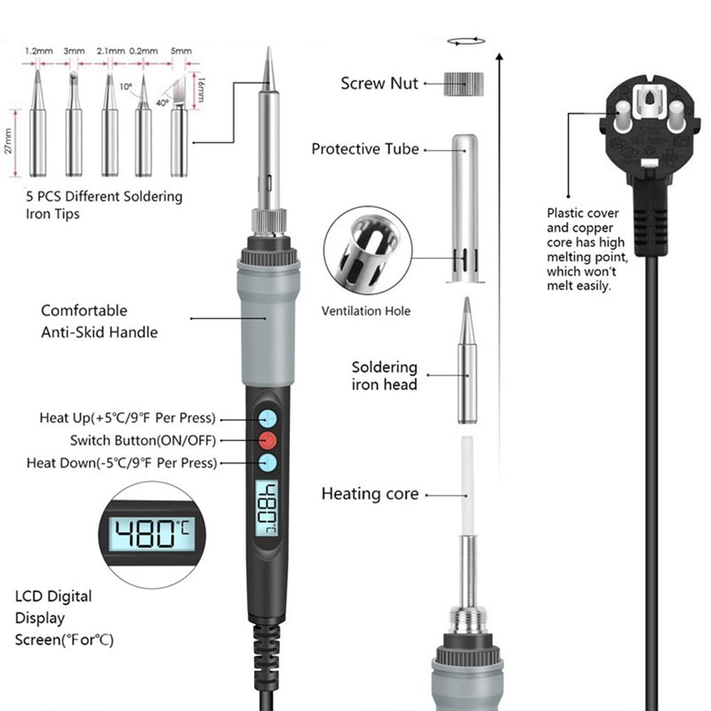 110Pcs/Set 90W Wood Burner Kit LCD Digital Display Welding Electric Iron Soldering Tip 110V US Plug
110Pcs/Set 90W Wood Burner Kit LCD Digital Display Welding Electric Iron Soldering Tip 110V US Plug