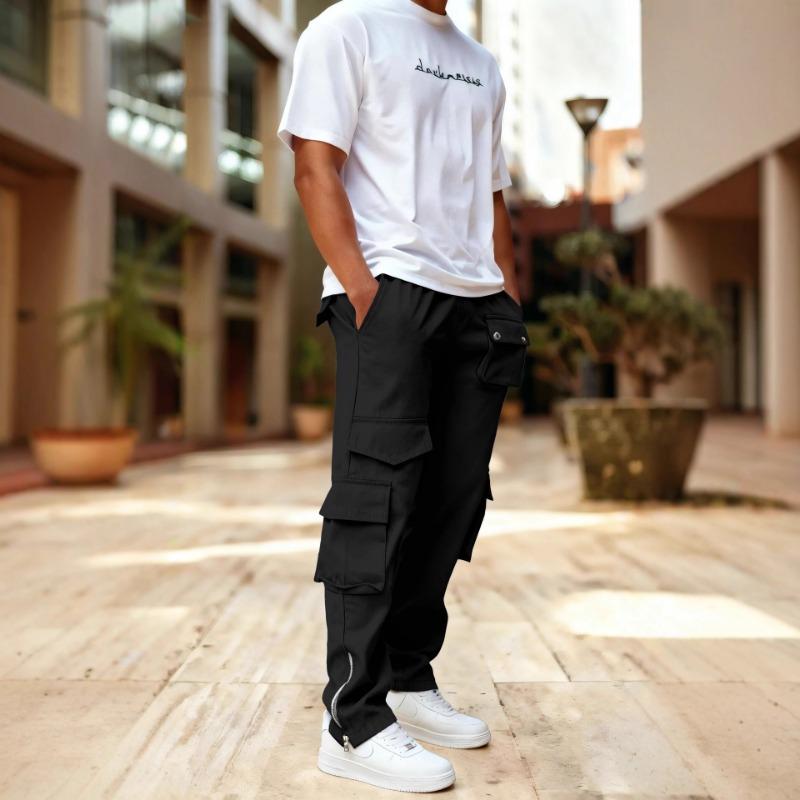 New Spring Autumn Men s Straight Multi-Pocket Casual Zipper Versatile Cargo Pants S чорний
New Spring Autumn Men s Straight Multi-Pocket Casual Zipper Versatile Cargo Pants S чорний