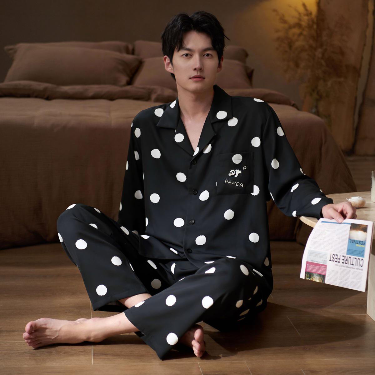 Men s Black Ice Silk Pajama Set - Spring to Summer, Plus Size Wear 2XL
Men s Black Ice Silk Pajama Set - Spring to Summer, Plus Size Wear 2XL