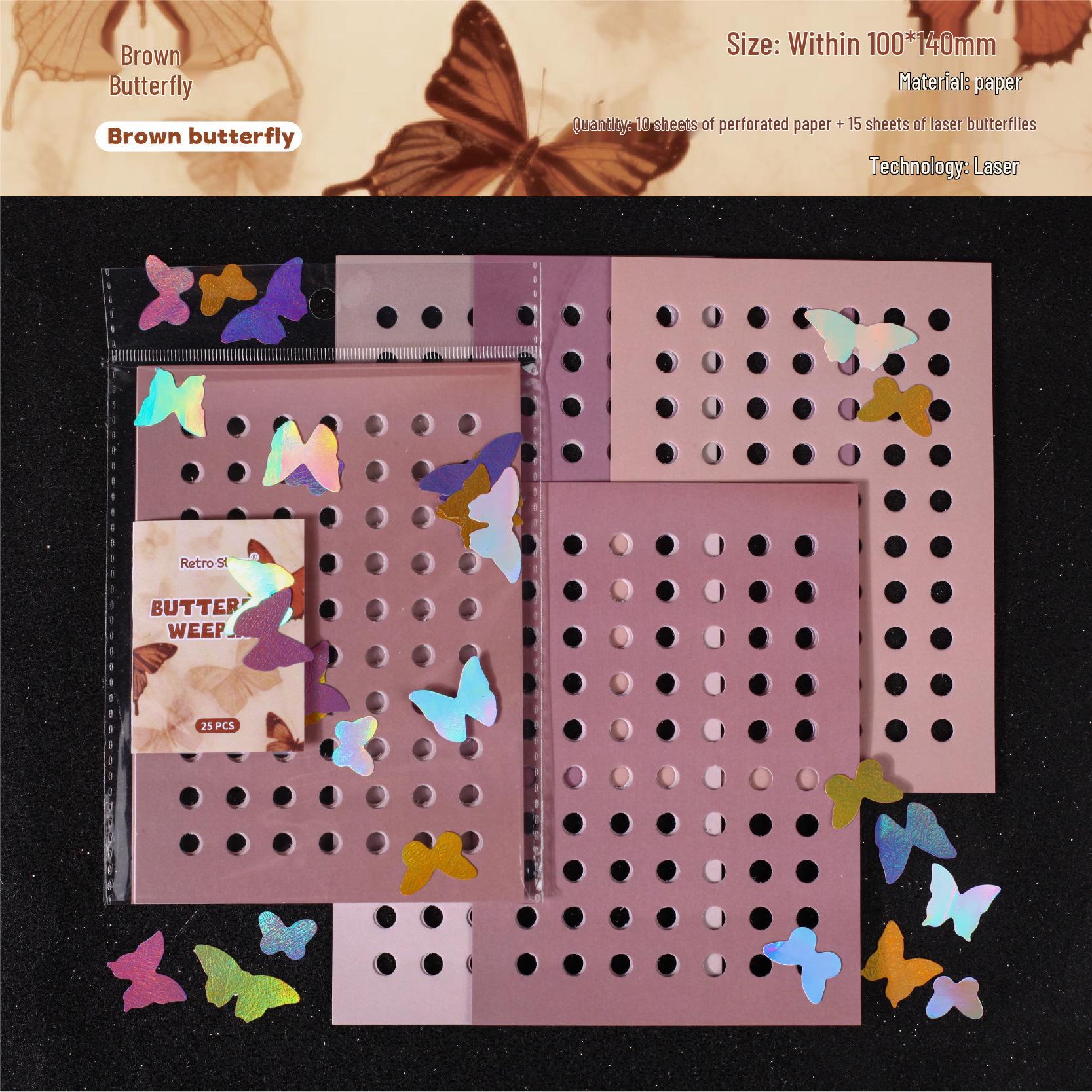 Retro Story Butterfly Laser DIY Pegboard & Journal Decoration Material Kit
Retro Story Butterfly Laser DIY Pegboard & Journal Decoration Material Kit
