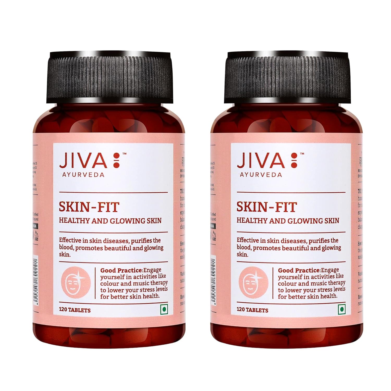 Jiva Skin-Fit Ayurvedic Blood Purifier 120 Tablet (Pack of 2) for Healthy Skin and Natural Glow
Jiva Skin-Fit Ayurvedic Blood Purifier 120 Tablet (Pack of 2) for Healthy Skin and Natural Glow
