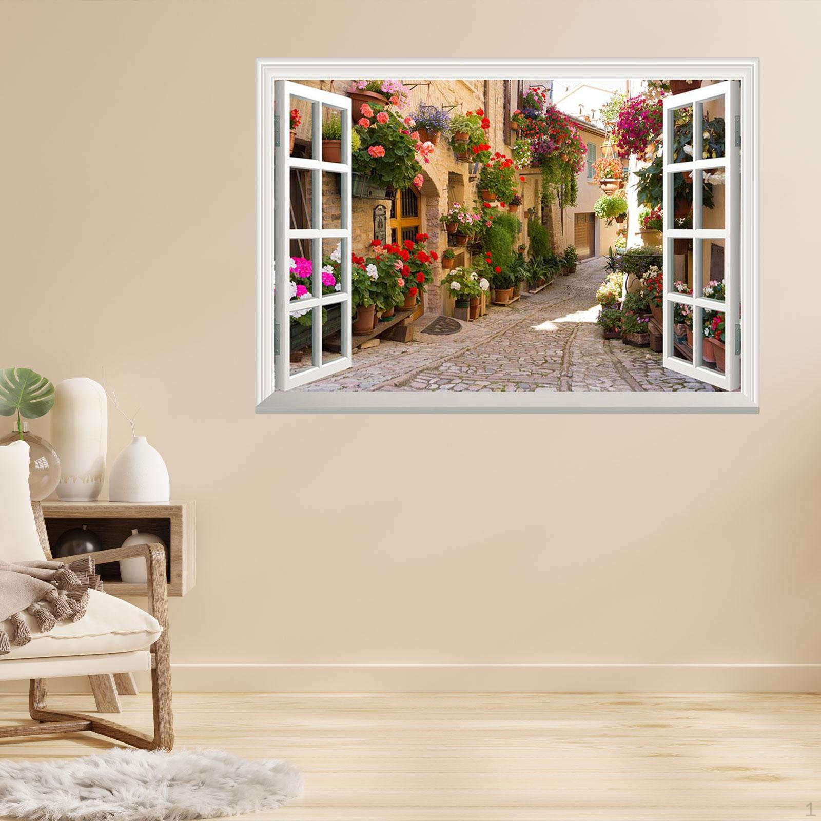 Decorative Vinyls for Fake Windows, Removable Floral Design, Dreamy Landscape to Beautify Walls 50cmx70cm
Decorative Vinyls for Fake Windows, Removable Floral Design, Dreamy Landscape to Beautify Walls 50cmx70cm