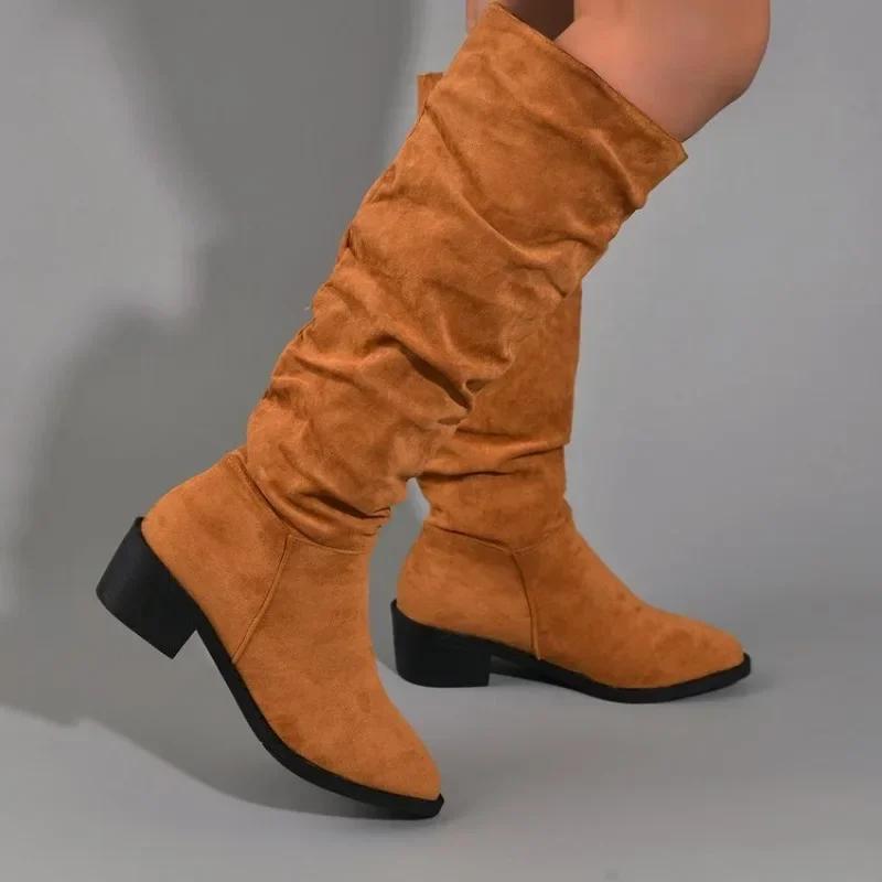 Knee-high Slip-on Women s Boots Female Shoes on Sale 2024 New Corduroy Square Heel Round Toe Boots Winter Modern Zapato
Knee-high Slip-on Women s Boots Female Shoes on Sale 2024 New Corduroy Square Heel Round Toe Boots Winter Modern Zapato