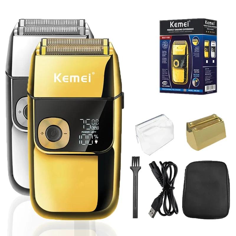 Kemei KM-2028 Мужская электробритва из металла со светодиодным дисплеем, USB-электробритва с регулируемой скоростью, бритвы для волос
Kemei KM-2028 Мужская электробритва из металла со светодиодным дисплеем, USB-электробритва с регулируемой скоростью, бритвы для волос