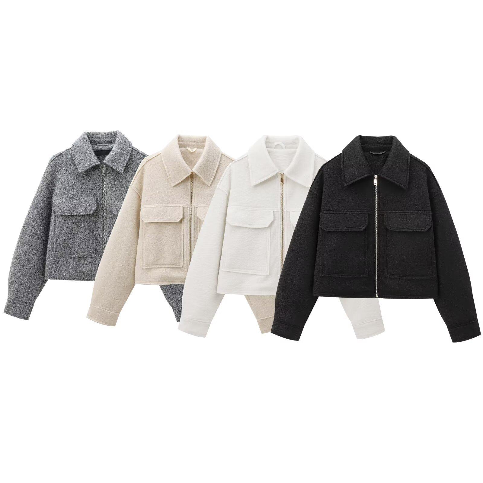 2025 Women s Beaded Wool Short Zipper Lapel Jacket - European & American Style Small чорний
2025 Women s Beaded Wool Short Zipper Lapel Jacket - European & American Style Small чорний