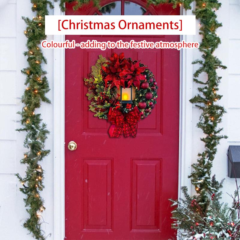 Christmas Wreath With Lamp Bow Ball Big Red Flower Navidad Party Wall Door Window Fireplace Staircase Balcony Garden Decoration
Christmas Wreath With Lamp Bow Ball Big Red Flower Navidad Party Wall Door Window Fireplace Staircase Balcony Garden Decoration