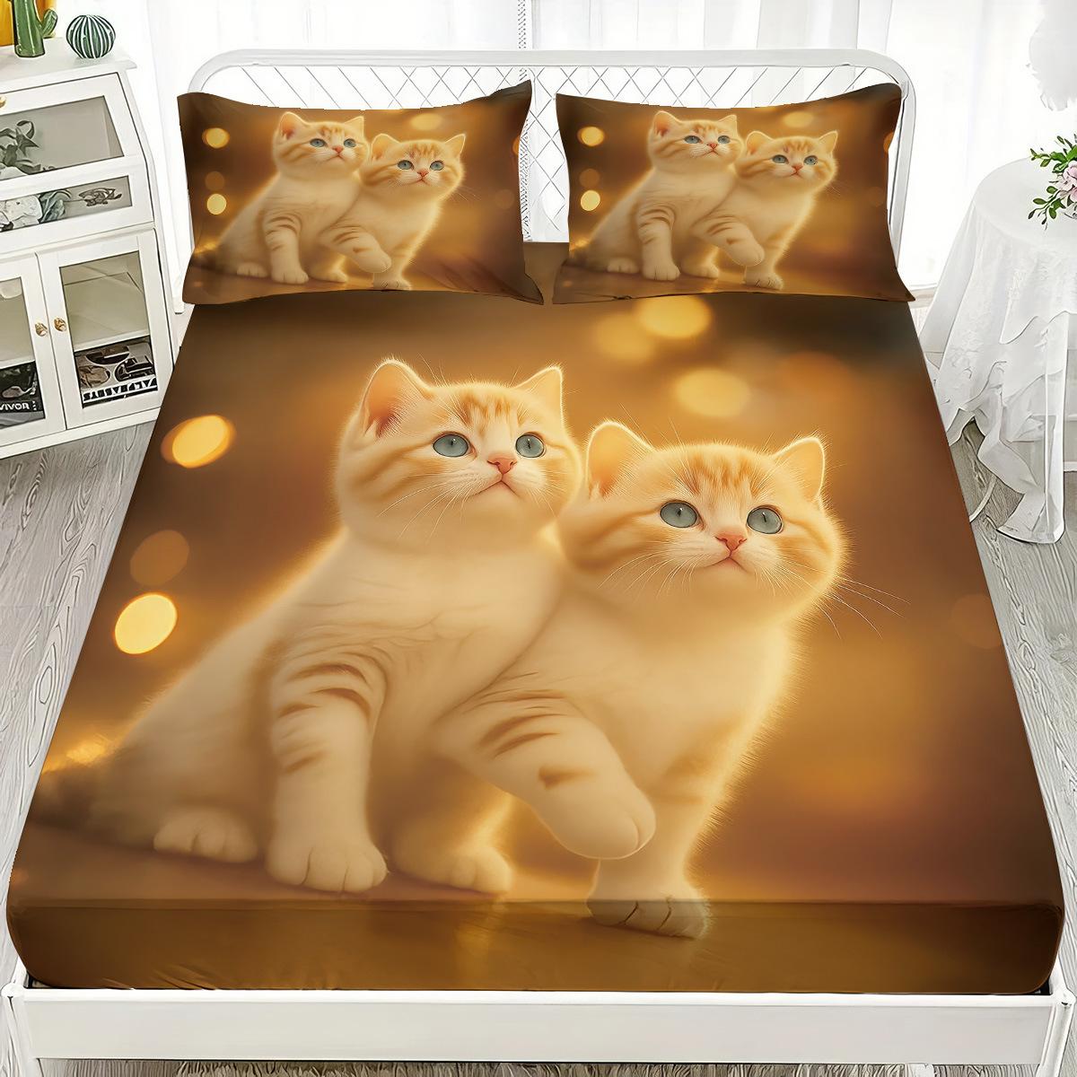 3-Piece Bed Sheet Set 3D Digital Printed Duvet Cover Soft Comfortable Breathable Includes 1 Bedsheet And 2 Pillowcases 137x193cm
3-Piece Bed Sheet Set 3D Digital Printed Duvet Cover Soft Comfortable Breathable Includes 1 Bedsheet And 2 Pillowcases 137x193cm