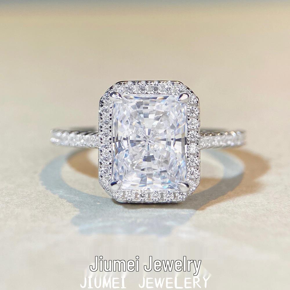S925 Sterling Silver Radiant Cut Princess Square Ring for Women - Hot Selling European & American Style Wedding Diamond Ring Size 8
S925 Sterling Silver Radiant Cut Princess Square Ring for Women - Hot Selling European & American Style Wedding Diamond Ring Size 8