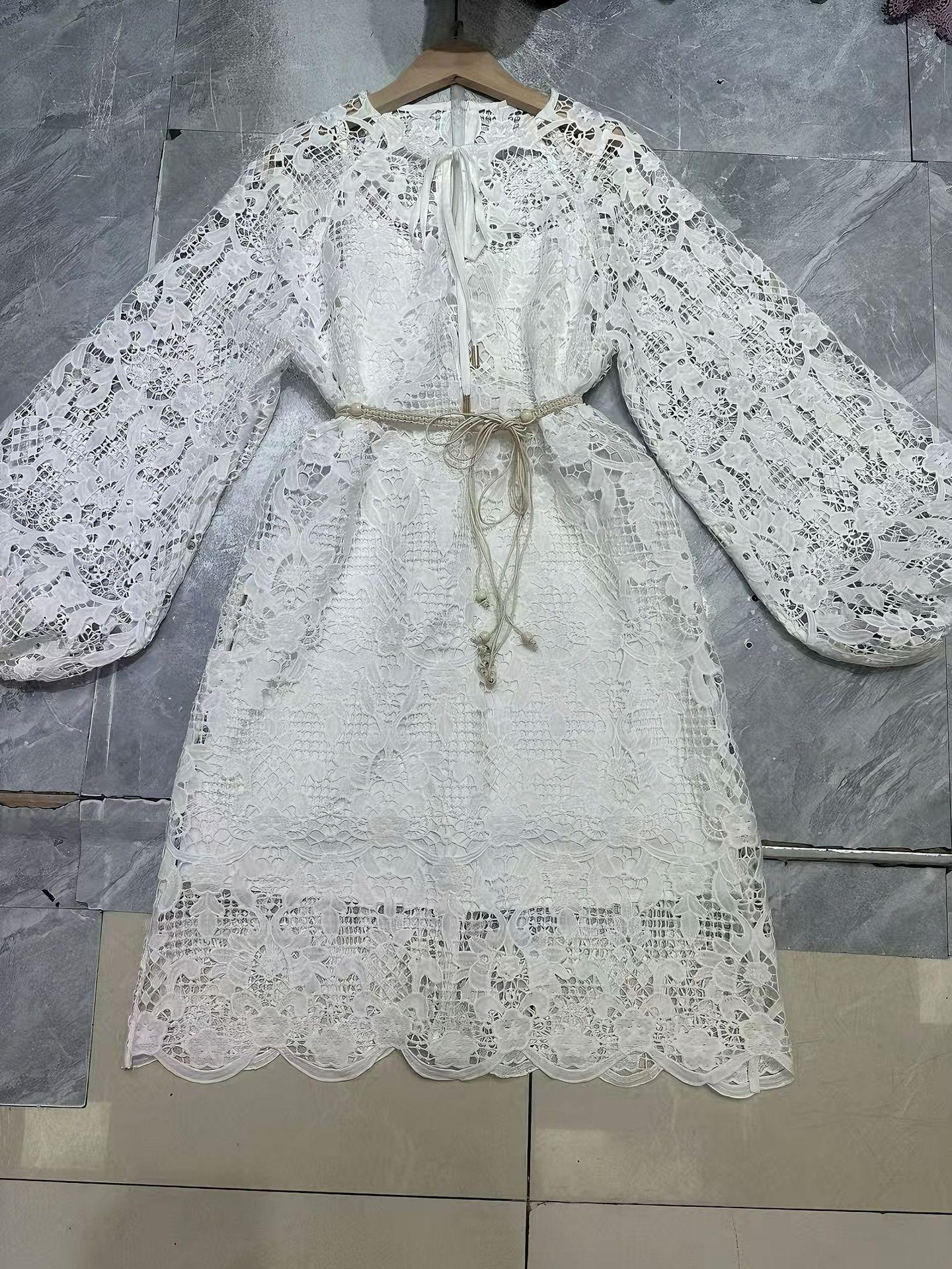 Elegant Lace A-line Dress: Long Sleeve, Round Neck, Cinched Waist, Slim Fit, European and American Style, New Fashion. XX-Large белый
Elegant Lace A-line Dress: Long Sleeve, Round Neck, Cinched Waist, Slim Fit, European and American Style, New Fashion. XX-Large белый