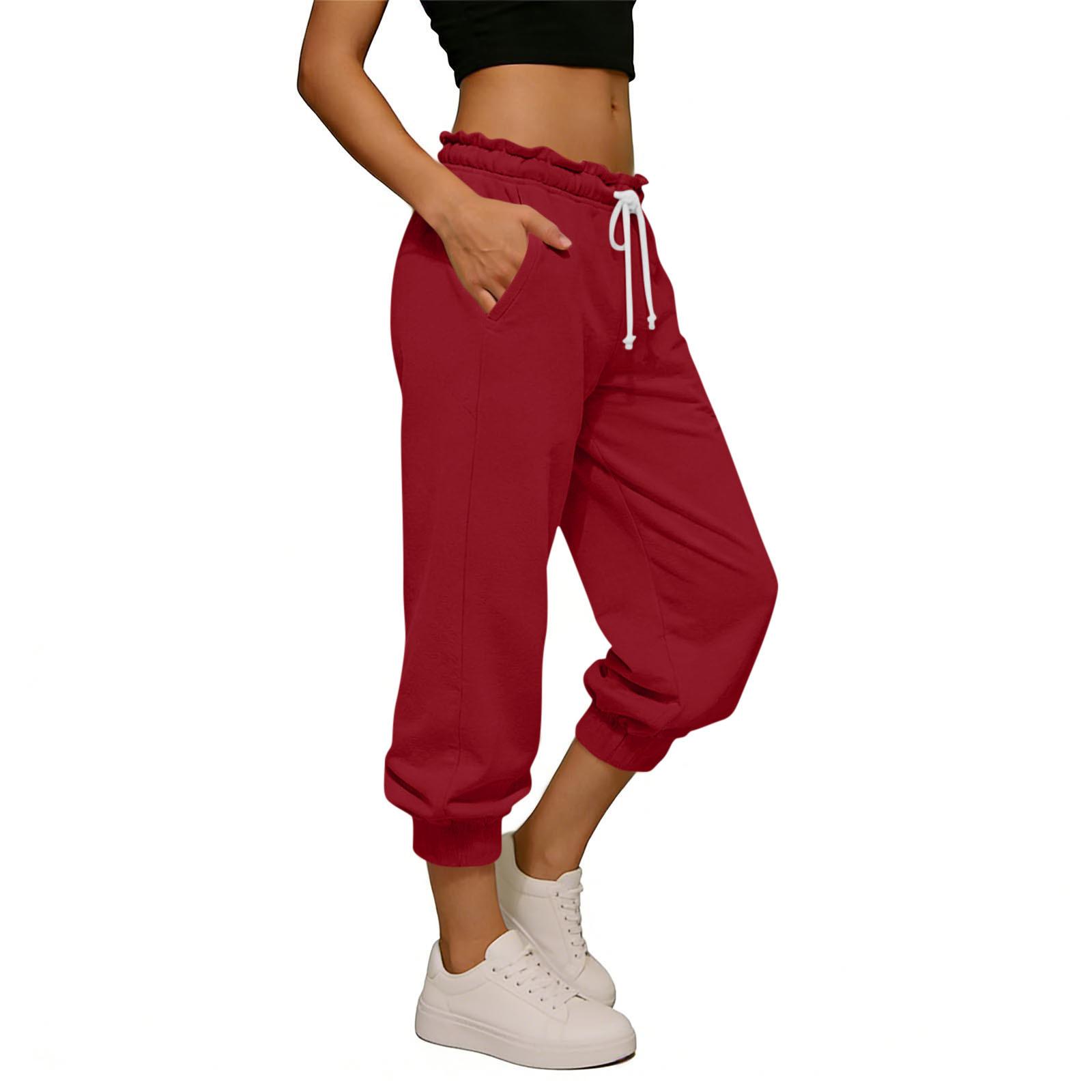 Women’s Drawstring Waist Jogger Sweatpants with Pockets Elastic Waistband Loose Fit Ankle Length Casual Pants for Daily Wear M винний
Women’s Drawstring Waist Jogger Sweatpants with Pockets Elastic Waistband Loose Fit Ankle Length Casual Pants for Daily Wear M винний