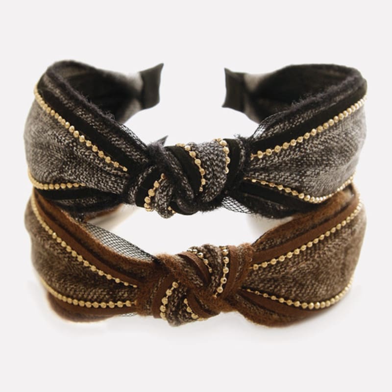 J.Lauren Твидовая большая повязка на голову с узлом-бантом H01325 brown
J.Lauren Твидовая большая повязка на голову с узлом-бантом H01325 brown