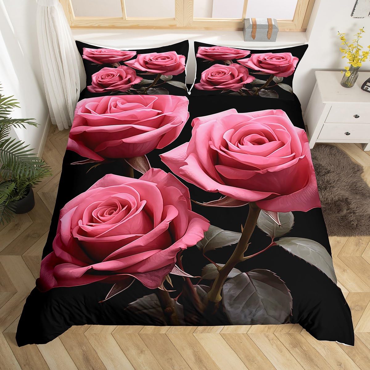 Rose Soft Duvet Cover Romantic Floral Love Heart Patern Beding Set Geometric Stripe Warm Comforter Cover Valentine s Day Bedspread Cover 120*200cm Single
Rose Soft Duvet Cover Romantic Floral Love Heart Patern Beding Set Geometric Stripe Warm Comforter Cover Valentine s Day Bedspread Cover 120*200cm Single