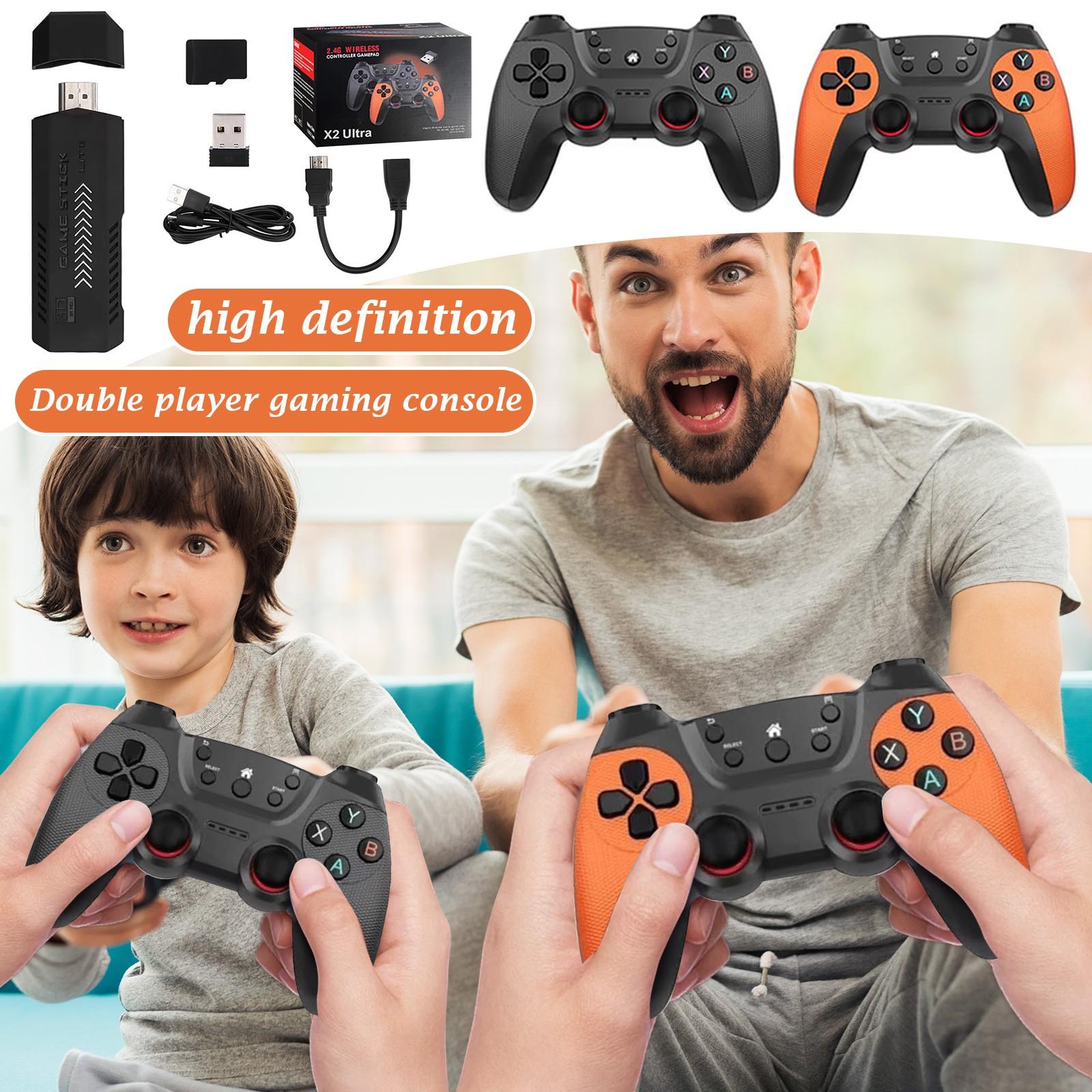 X2 Ultra Retro Game Stick 4K, игровая видеоконсоль Plug And Play с 128G/40000+ играми, выходом для ТВ с беспроводным контроллером 2.4G, игровая приставка One Size
X2 Ultra Retro Game Stick 4K, игровая видеоконсоль Plug And Play с 128G/40000+ играми, выходом для ТВ с беспроводным контроллером 2.4G, игровая приставка One Size