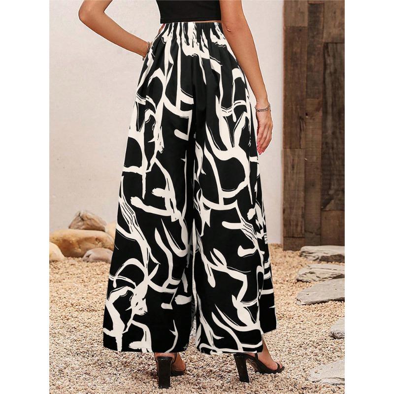 Летний новый стиль шифон принт листья темперамент высокая талия повседневные брюки женщины L
Летний новый стиль шифон принт листья темперамент высокая талия повседневные брюки женщины L