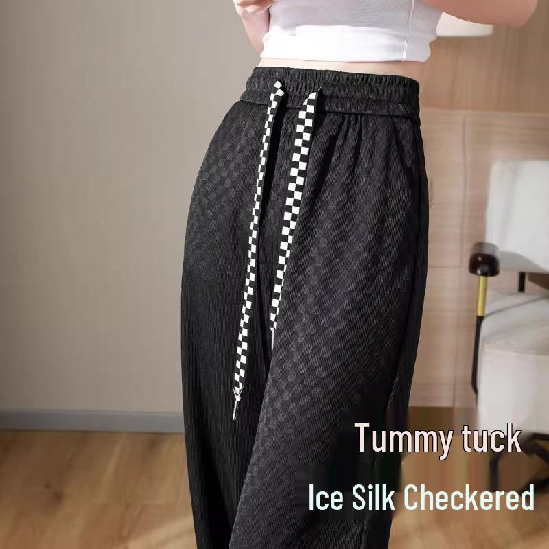 145cm High Waist Checkered Ice Silk Wide-Leg Pants for Petite Women - Spring/Autumn Slimming Casual Wear M (96-105 jin)
145cm High Waist Checkered Ice Silk Wide-Leg Pants for Petite Women - Spring/Autumn Slimming Casual Wear M (96-105 jin)