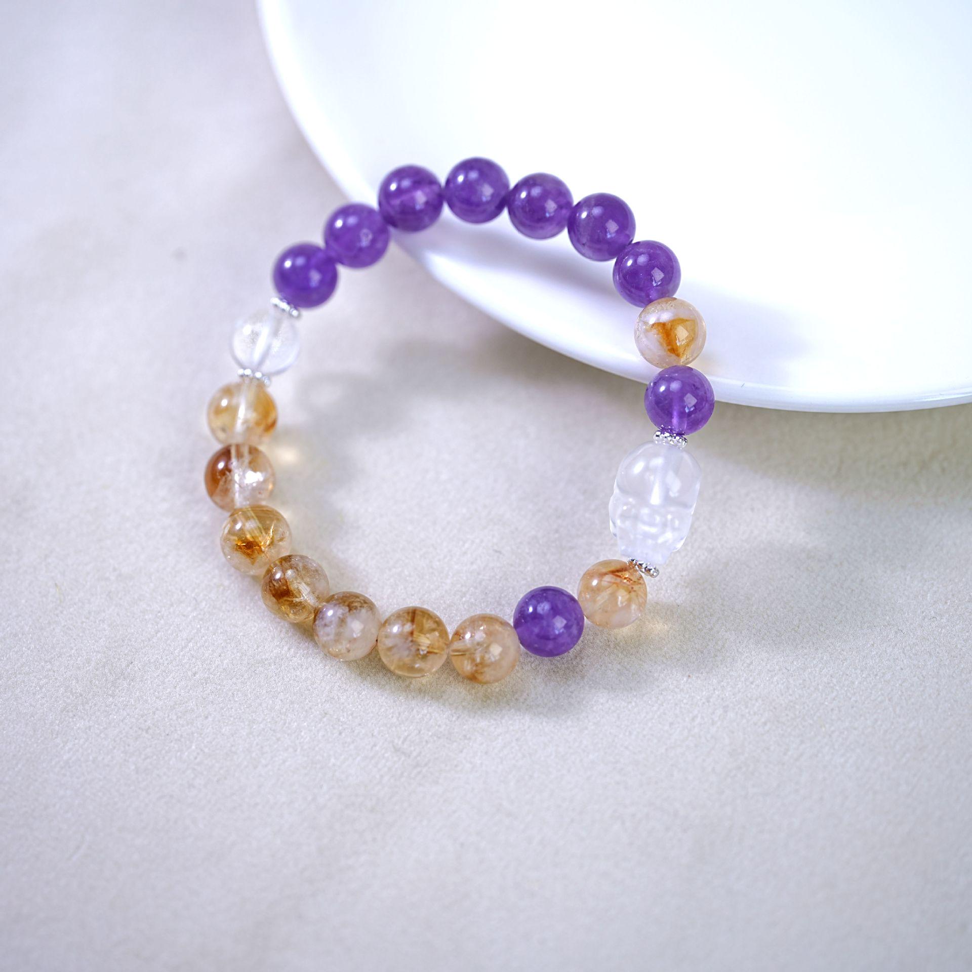 Amethyst and Yellow Phantom Quartz Bracelet: Elegant Light Luxury Women s Beaded Jewelry
Amethyst and Yellow Phantom Quartz Bracelet: Elegant Light Luxury Women s Beaded Jewelry
