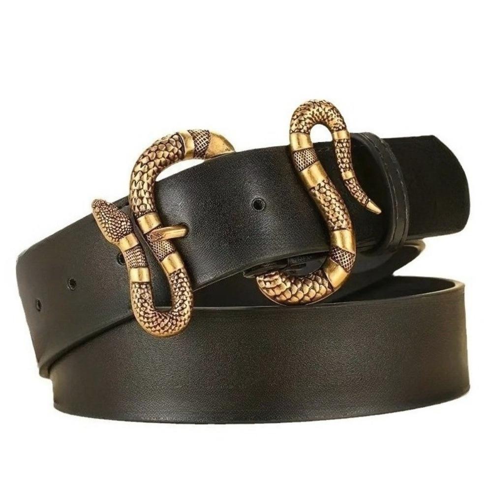 Western New Fashionable Retro Snake Buckle PU Belt with High-end Feel Simple Jeans Decoration Belt 100cm
Western New Fashionable Retro Snake Buckle PU Belt with High-end Feel Simple Jeans Decoration Belt 100cm