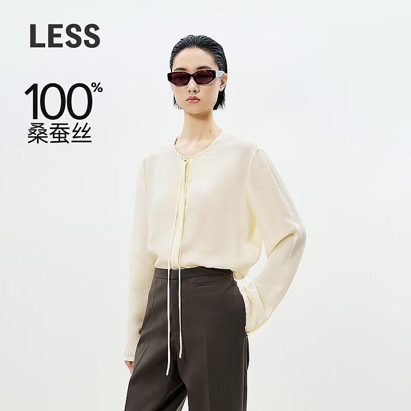 LESS 2025 Spring Round Neck Tied Long Sleeve Mulberry Silk Shirt L
LESS 2025 Spring Round Neck Tied Long Sleeve Mulberry Silk Shirt L