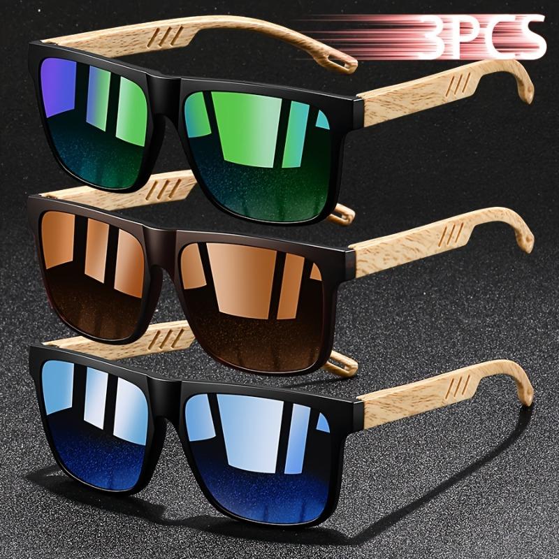 3PCS New Square Casual Sunglasses Wood Grain Spring Hinges UV400 Protection Unisex Outdoor Daily Eyewear
3PCS New Square Casual Sunglasses Wood Grain Spring Hinges UV400 Protection Unisex Outdoor Daily Eyewear
