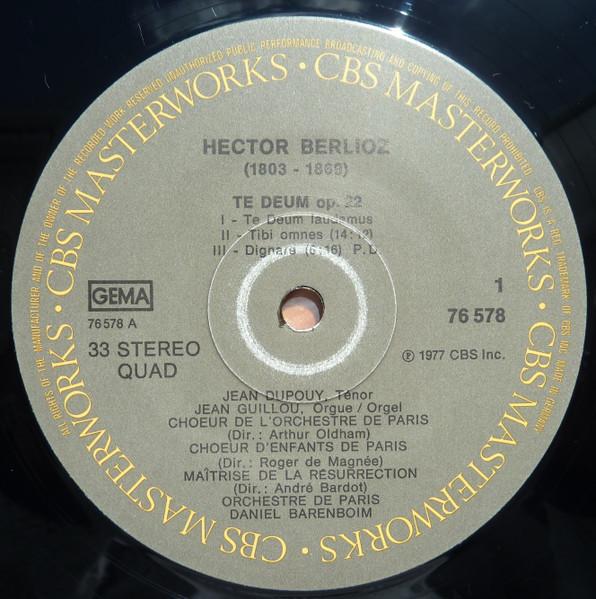 LP Record HECTOR BERLIOZ DANIEL BARENBOIM Te Deum Op. 22 76578 Columbia Master 1977 Europe Classical Used
LP Record HECTOR BERLIOZ DANIEL BARENBOIM Te Deum Op. 22 76578 Columbia Master 1977 Europe Classical Used